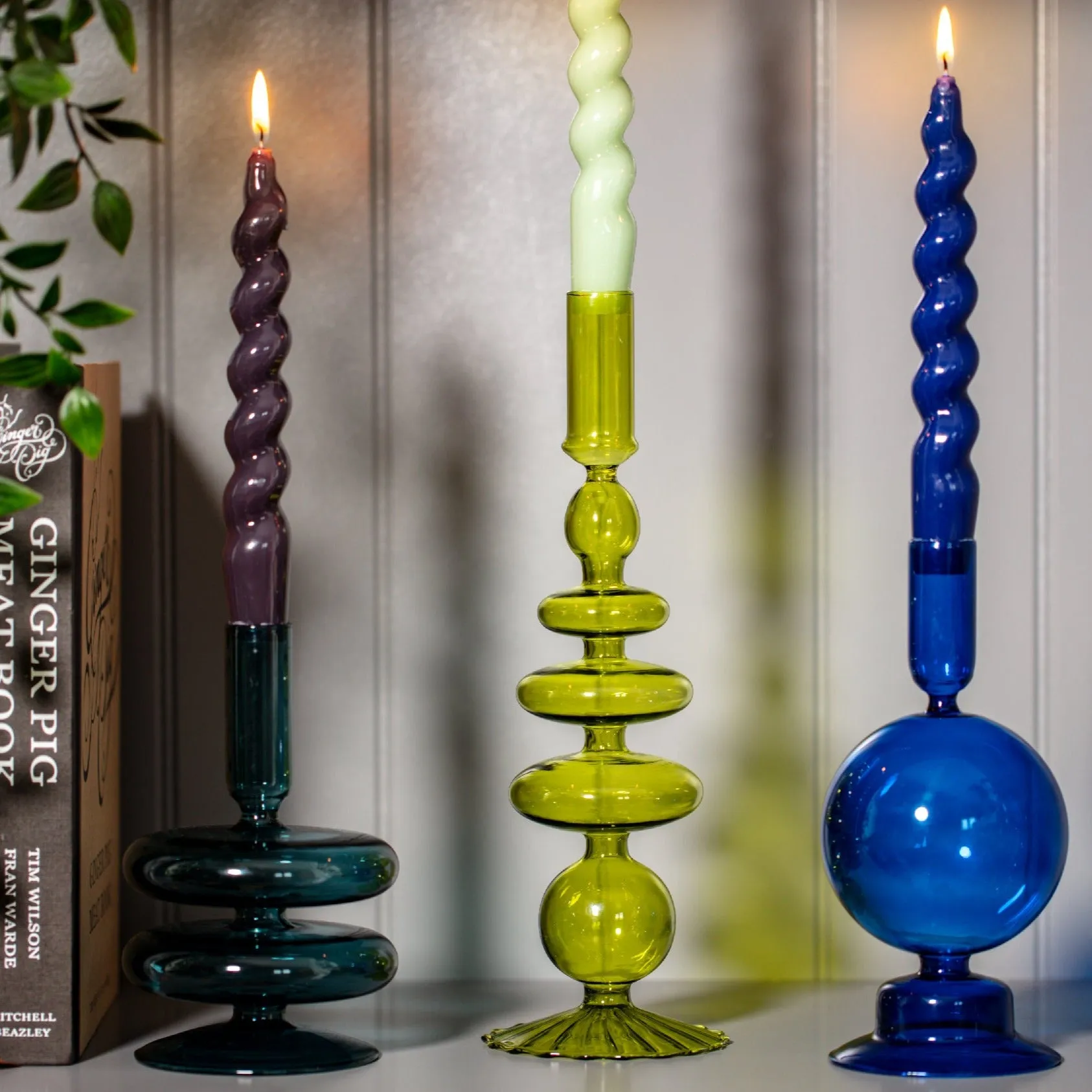 Taper Candle Holder | Egyptian Blue