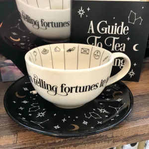 Tea Leaf Reading Large Teacup & Saucer Set