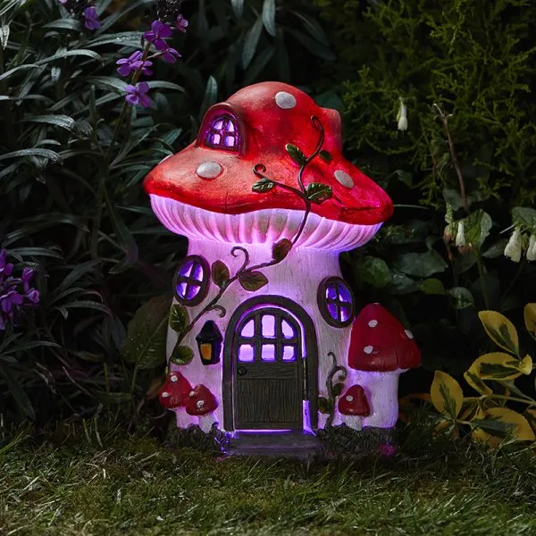 The Elvedon Collection Solar Powered Mush-Room House