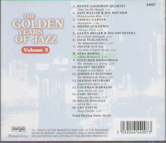The Golden Years Of Jazz Vol 3