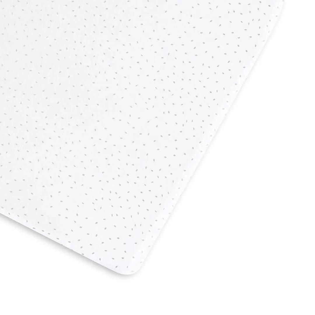 The Little Green Sheep Organic Cot & Cot Bed Fitted Sheet - White Rice