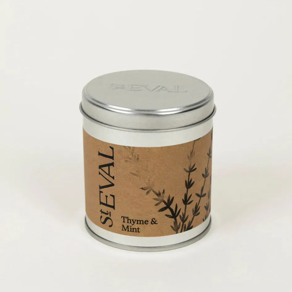 Thyme & Mint Scented Tin Candle
