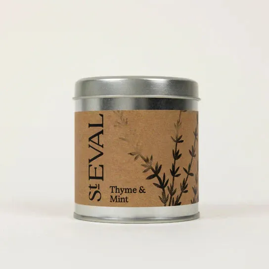 Thyme & Mint Scented Tin Candle