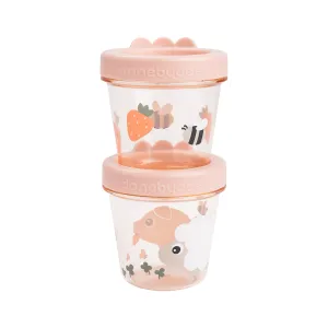 Tiny Farm Baby Food Containers | Set of 2 | Powder Pink