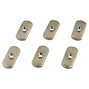 Track Nut, 1/2" wide, 1/4-20 threads, 18-8 SS, 6 pack