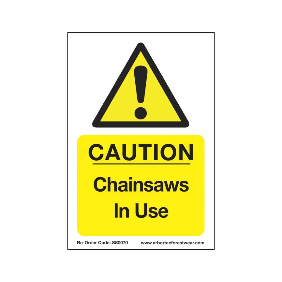 Treehog SS0070 Corex Safety Sign Chainsaws In Use