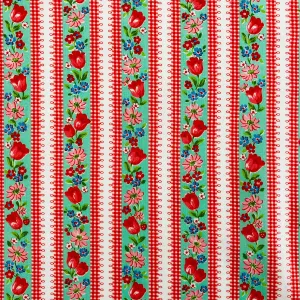 Tulip Stripe - Green - Atsuko Matsuyama - 30's Collection - Yuwa