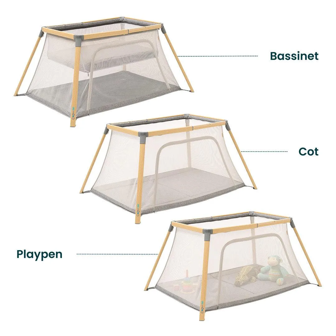 Tutti Bambini CoZee Go Day   Night Bundle - Oak/Charcoal
