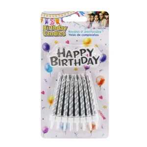 UBL Birthday Candle Silver 17pcs #YA0087