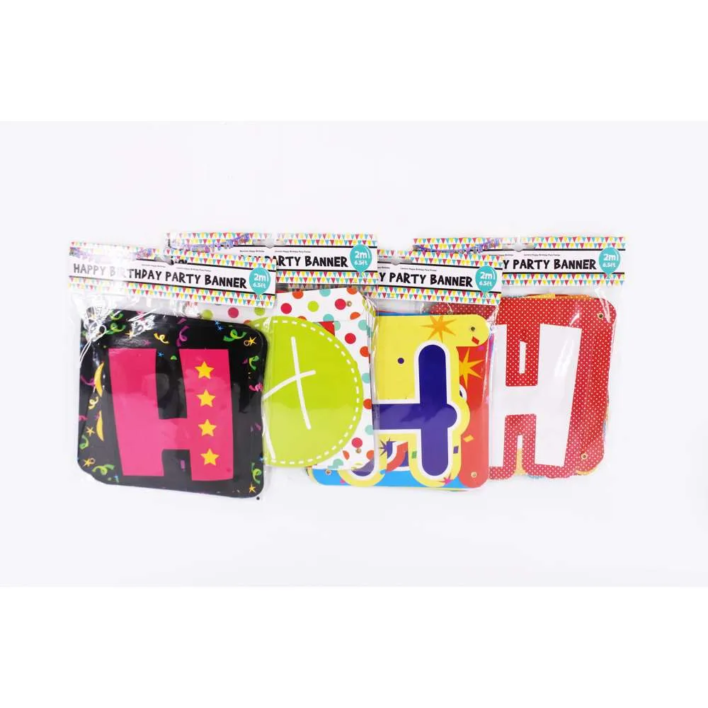 UBL Happy Birthday Banner 20cm x 2m Assorted #SC0101