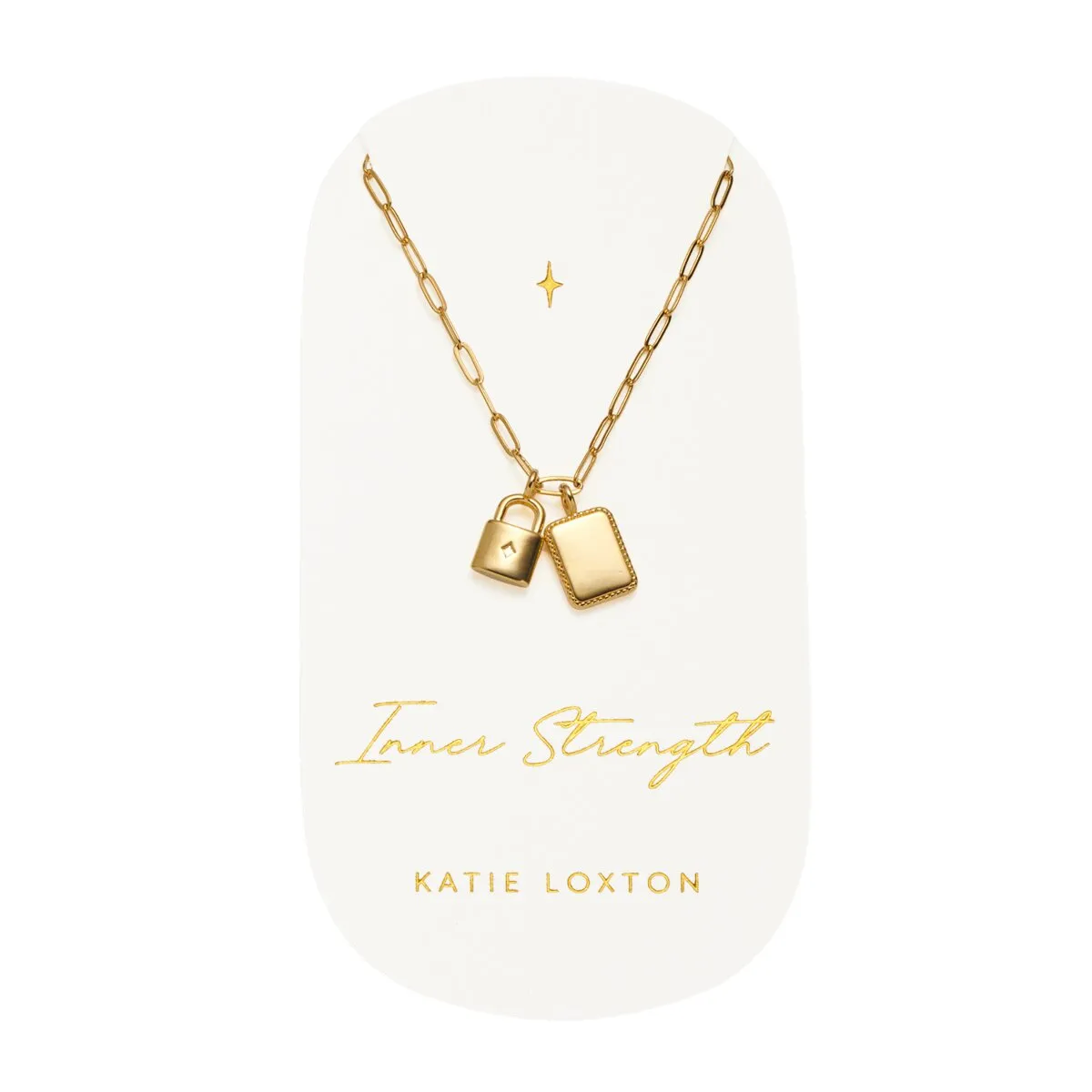 Waterproof 'Inner Strength' Charm Necklace | Gold Plated