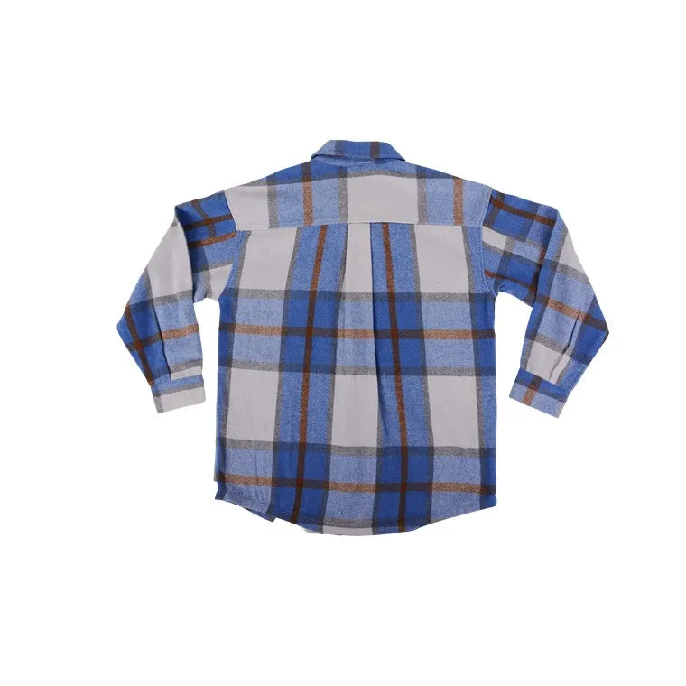 Woven Check Shacket, Corn, Size S