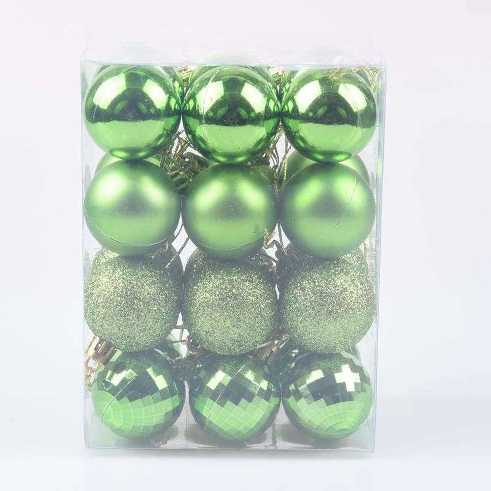 Xmas Deco Ball 24pcs x 6cm Green